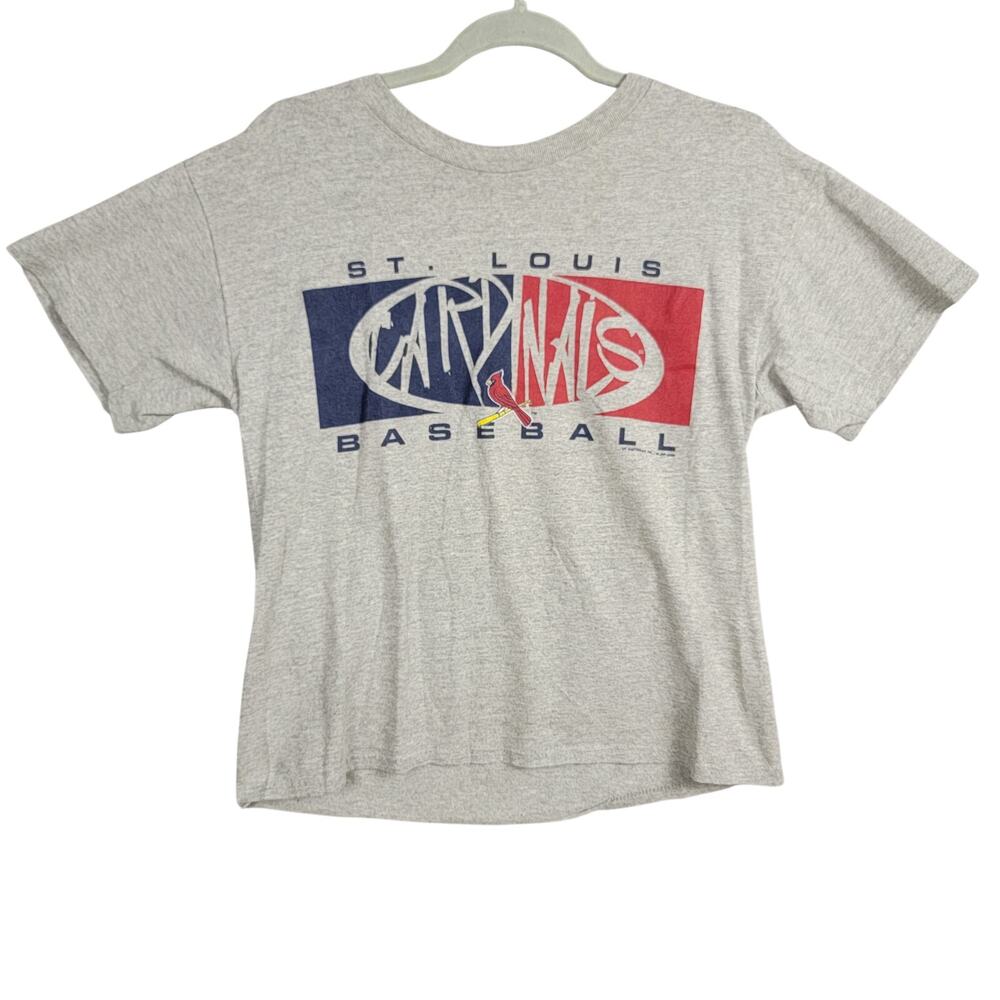 Vintage 2000's Y2K St Louis Cardinals Baseball Tee Tour Champ Gray Large
